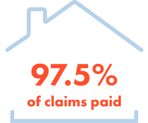 97.% claims paid icon