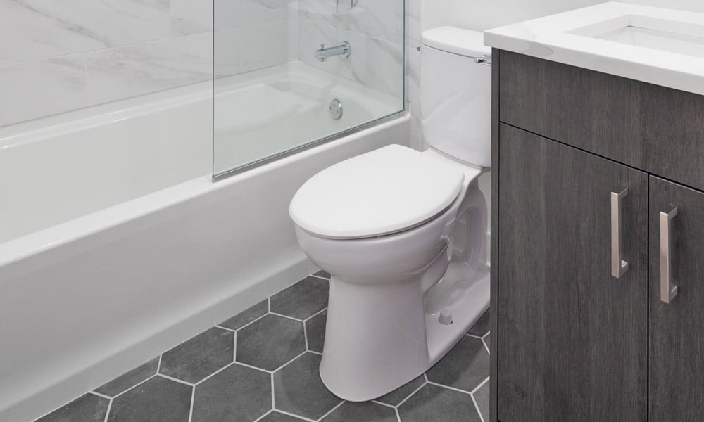 Bathroom with a toilet