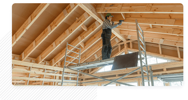 Contractor working on a new kitchen