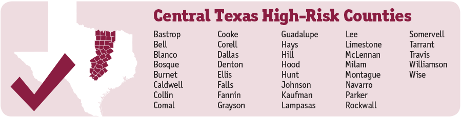 – central texas high risk counties – Texas Home Builders Structural Warranty