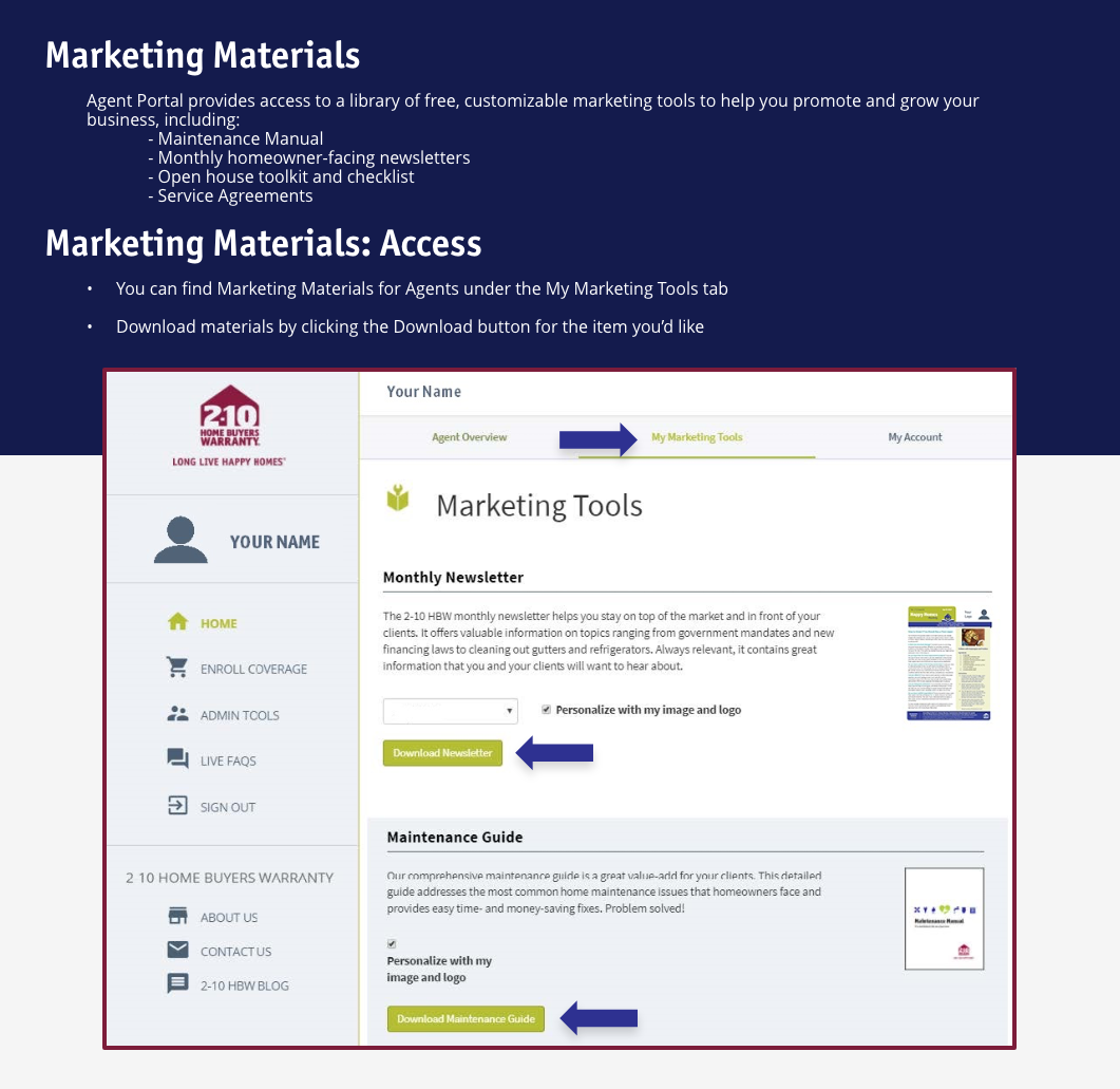 – Group 1046 – agent portal how to - marketing