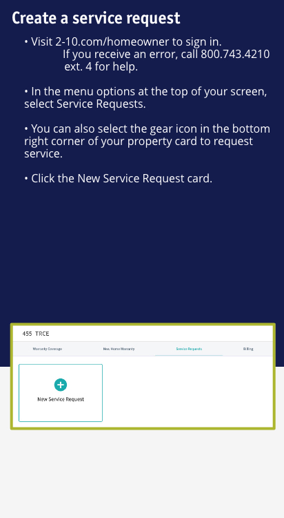 Homeowner Portal Request Service 2 10