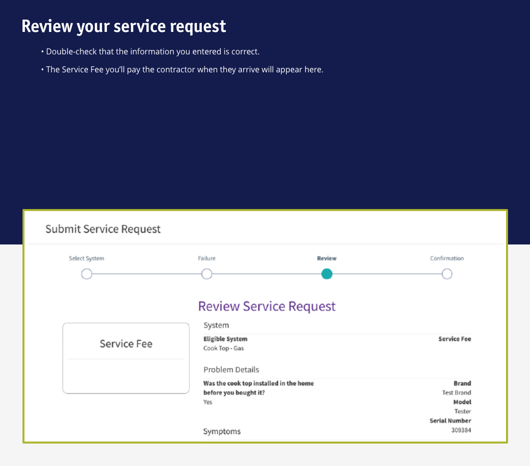 – Request Service 5 1 – Homeowner Portal Request Service
