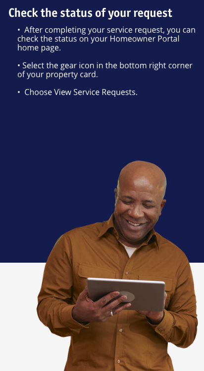 – Request Service 6 – Homeowner Portal Request Service