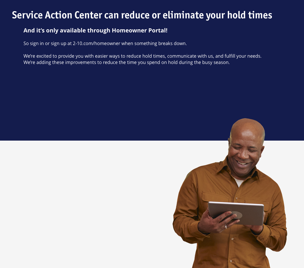 Service Action 3 1 Homeowner Portal Service Center
