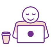 Laptop user icon