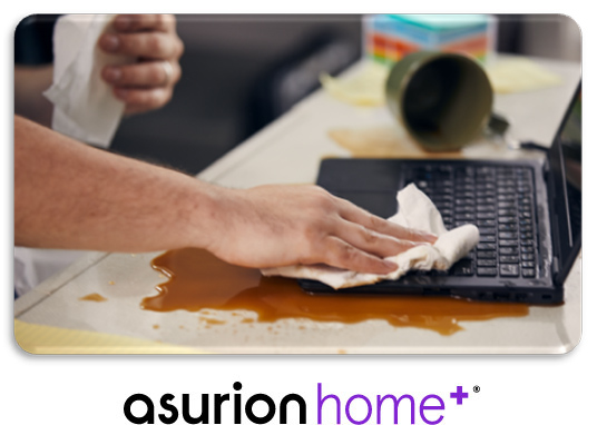 spilled coffee on laptop