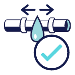 Covered pipe leak components