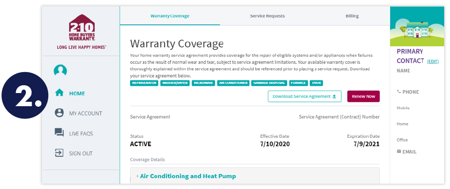 Account 2 10 Home Ers Warranty