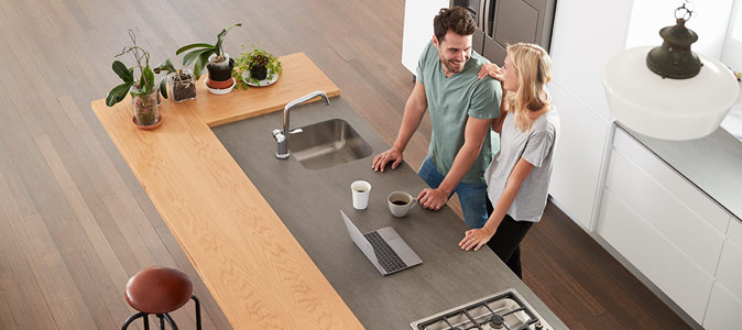 Happy Couple in Kitchen