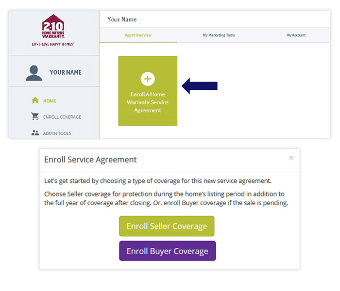 – enroll 1 – Enroll a Home