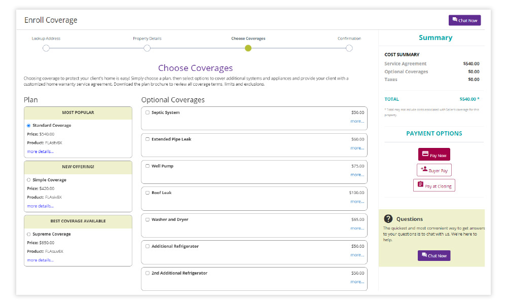 – enroll 3 – Enroll a Home